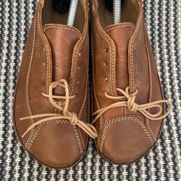 Footprints by Birkenstock brown leather lace up Oxford Women’s shoe size 9-9.5 ( - Picture 3 of 10